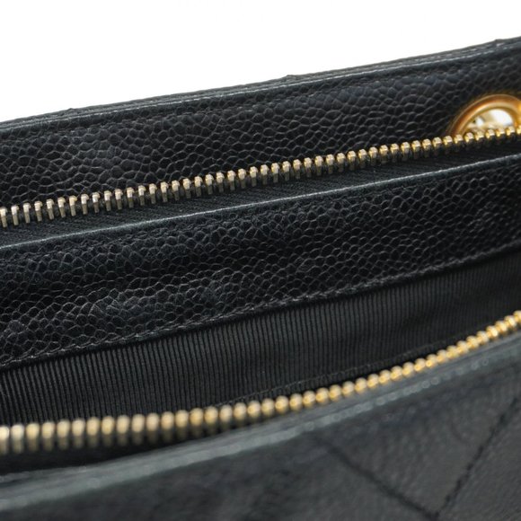 CHANEL Black Caviar Leather Tote Bag - Picture 13 of 15